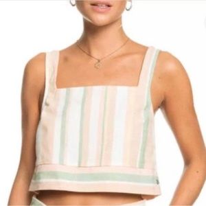 Roxy Linen/Cotton Croptop